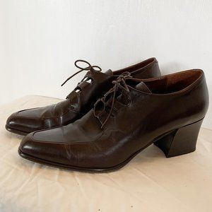 Nickels, soft brown leather shoes